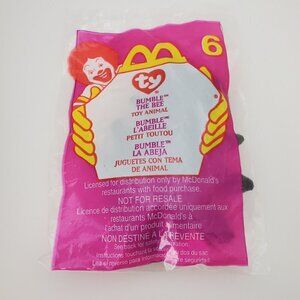 TY Beanie Baby "Bumble the Bee" McDonalds Happy Meal Toy